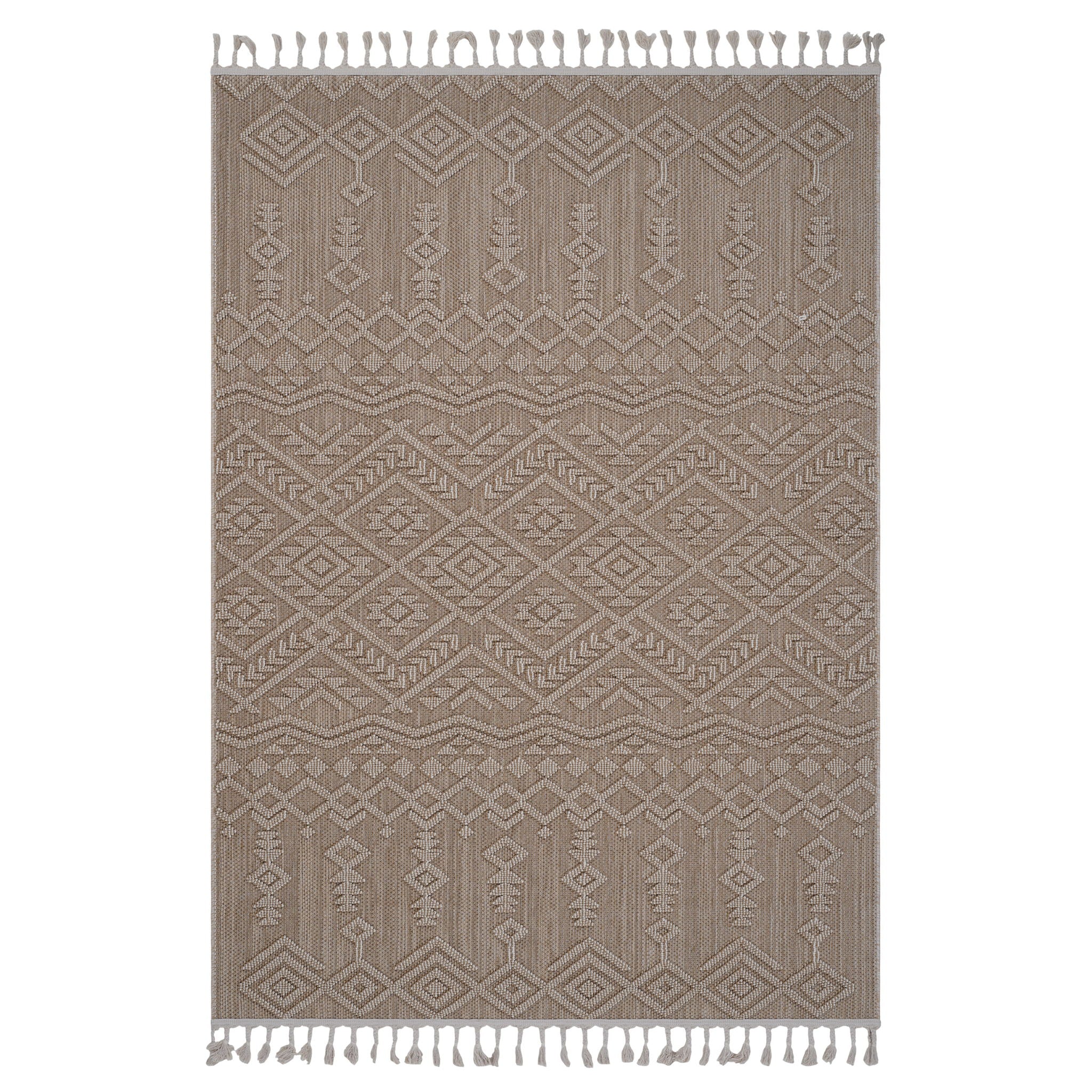 Guros - 4' X 6' Traditional Indoor / Outdoor Area Rug - Natural