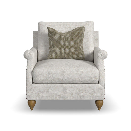 Veda - Fabric Chair With Nailhead Trim