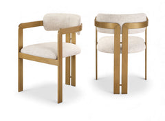 Aurum - Linen Textured Fabric Upholstered Dining Chair (Set of 2)