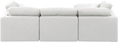 Indulge - Linen 4 Piece Modular Sectional With Chaise - White