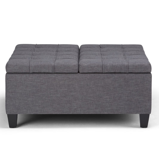 Harrison - Coffee Table Storage Ottoman - Dark Gray