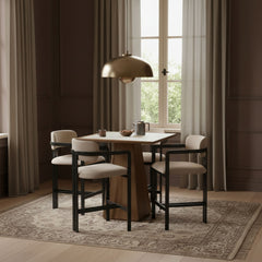Aurum - Vegan Leather Upholstered Counter Stool - Taupe