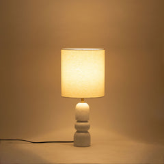Paros - Base And Linen Textured Fabric Shade Table Lamp
