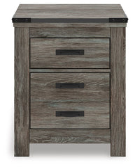 Frandern - Gray - Two Drawer Night Stand