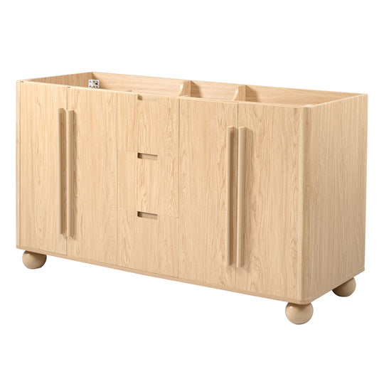 Bathroom Vanity Cabinet Only, 3 Drawers 4 Doors, Soft Close, Adjustable Shelf - Wood