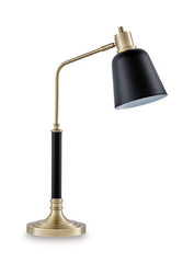 Clairwell - Metal Desk Lamp - Black / Gold Finish