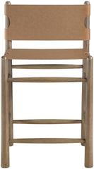 Santos - Upholstered Counter Stool With Stained Brown Base