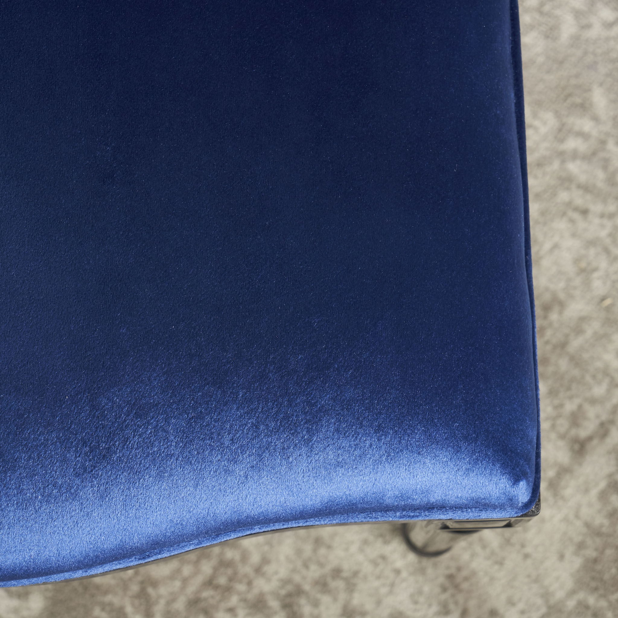 French Country Inspired Dining Chair With Iconic Round Backrest - Navy Blue