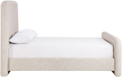 Fira - Linen Textured Fabric Upholstered Bed