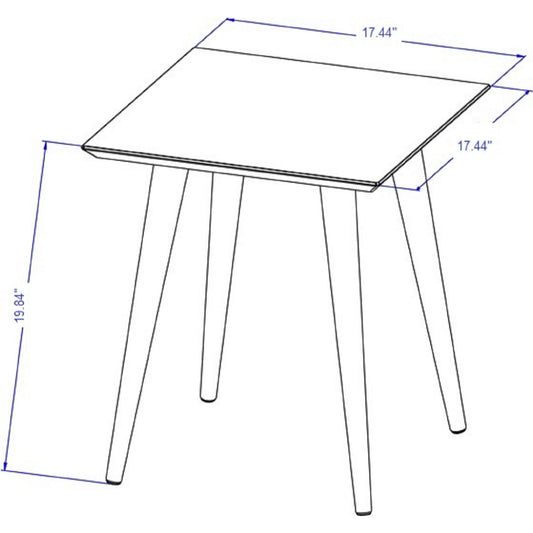 Utopia - Square End Table - Off White