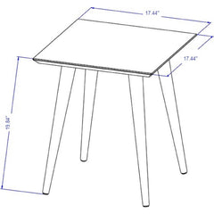 Utopia - Square End Table - Off White