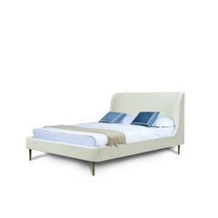 Heather - Upholstered Bed With Curved Headboard