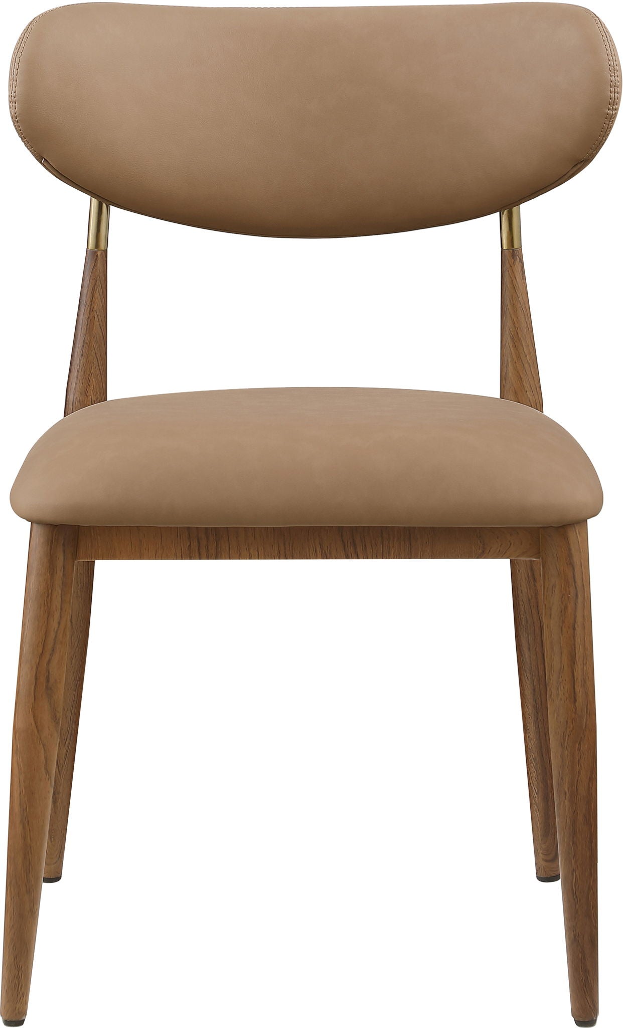 Ronda - Vegan Leather Upholstered Dining Side Chair - Walnut Legs