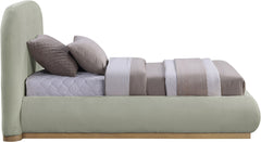 Vaughn - Chenille Bed With Natural Base