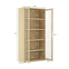 Rivington - Bookcase Cabinet With Glass Doors