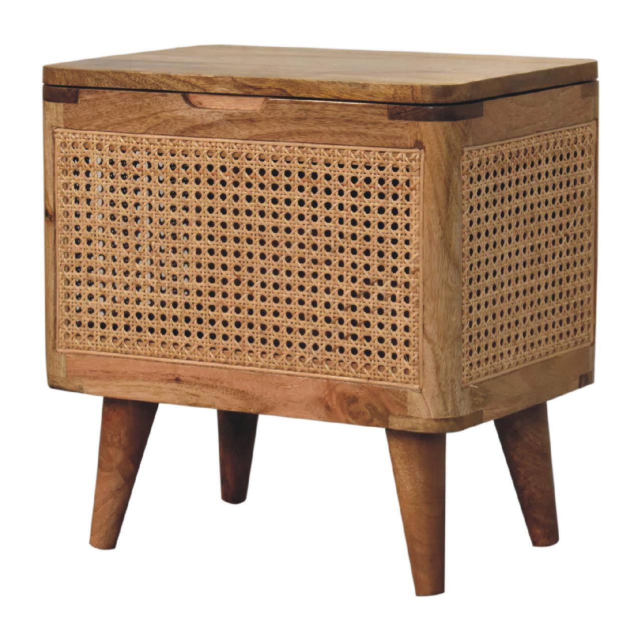 Larissa - Lid Up Storage Stool - Oak