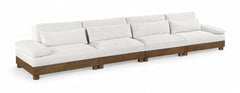 Turin - Chenille Fabric Upholstered Modular Sectional - Cream