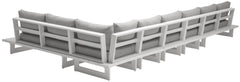 Maldives - 6 Piece Water Resistant Outdoor Patio Modular Sectional With White Base