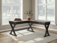 Wildenauer - Home Office Desk And Return - Brown / Black