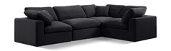 Comfy - 4 Piece Velvet Modular Sectional
