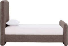 Fira - Linen Textured Fabric Upholstered Bed