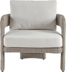 Sandbay - Olefin Water Resistant Fabric And Wicker Outdoor Patio Accent Chair