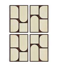 Icon - Mango Wood 4 Piece Wall Art