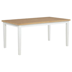 Andrews - 66" Rectangular Dining Table - Light Ash And White