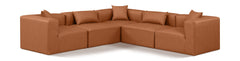 Cube - 5 Piece Modular Corner Sectional - Cognac