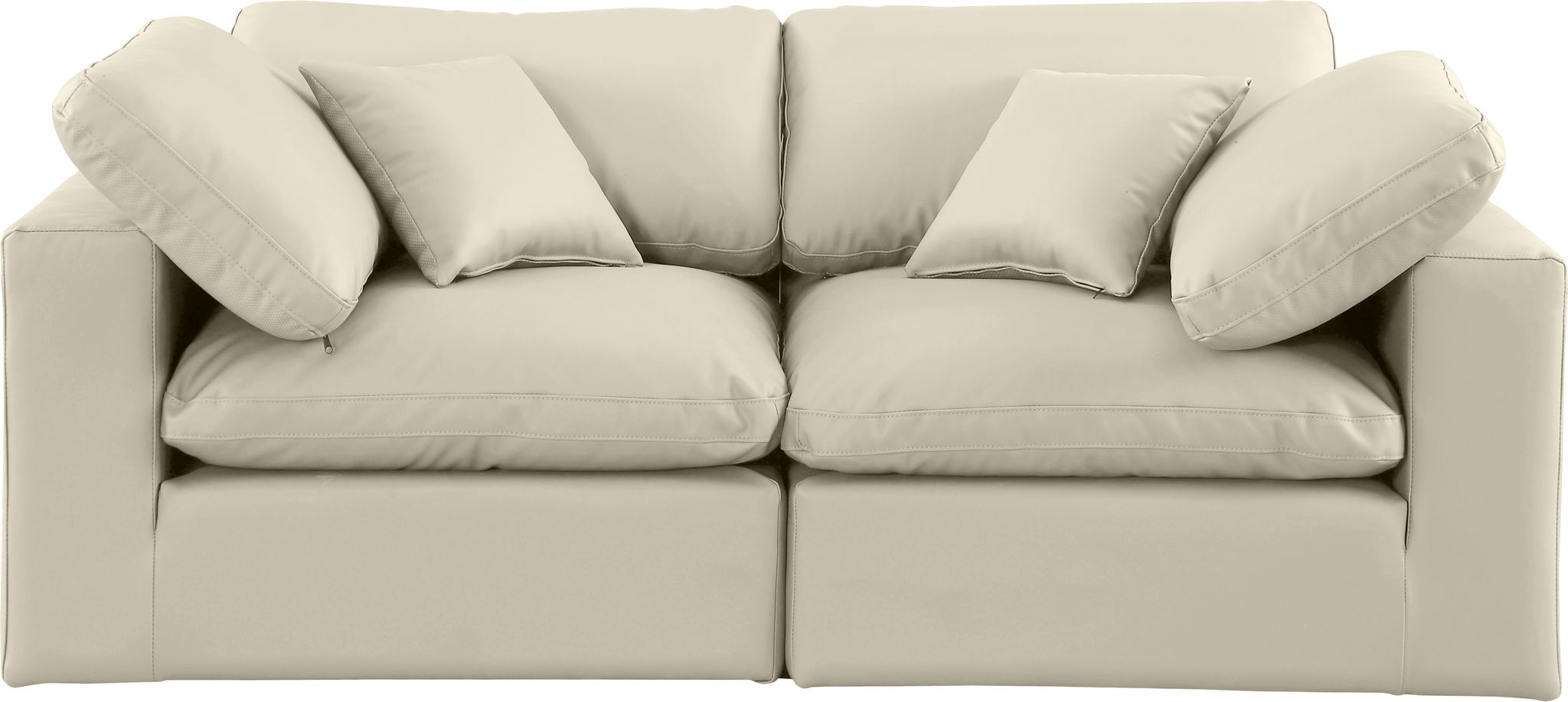 Comfy - Faux Leather Modular Sofa 2 Seats