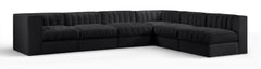 Rummi - Velvet Performance Fabric Upholstered 6 Piece Modular Sectional