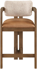 Ravina - Upholstered Counter Stool With Stained Brown Base