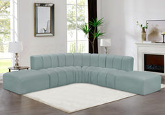 Arc - Faux Leather 6 Piece Corner Modular Sofa