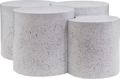 Dimple - 20" 4 Piece Modular Coffee Table - Terazzo Finish
