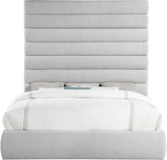 Adam - Linen Fabric Bed With 89" Headboard