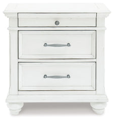 Kanwyn - Whitewash - Three Drawer Night Stand