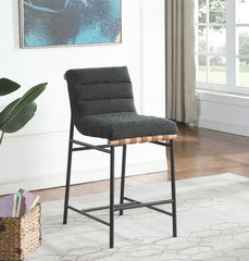 Lahni - 17" Boucle Fabric Counter Height Chair