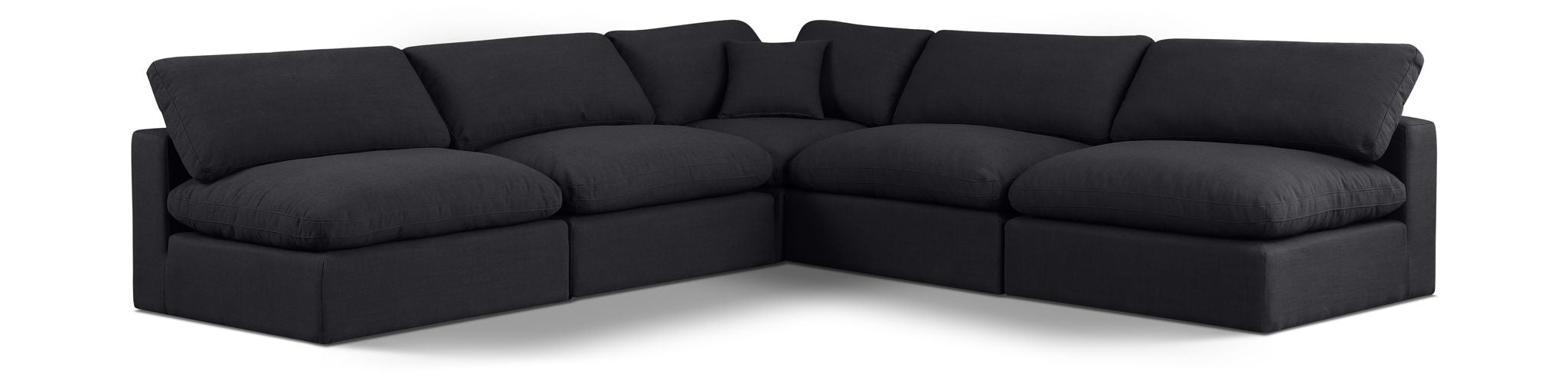 Comfy - 5 Piece Linen Modular Corner Armless Sectional
