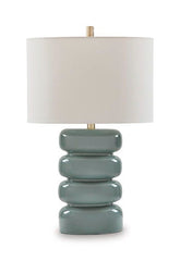 Clayard - Ceramic Table Lamp - Gray Blue