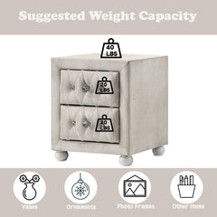 Reggie - Nightstand - Beige