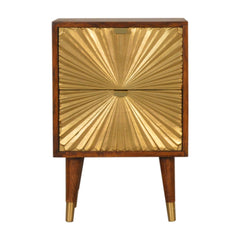 Manila - Nightstand - Brown / Gold