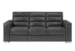 Ylime - Power Reclining Sofa With Bookcase LED - Charcoal