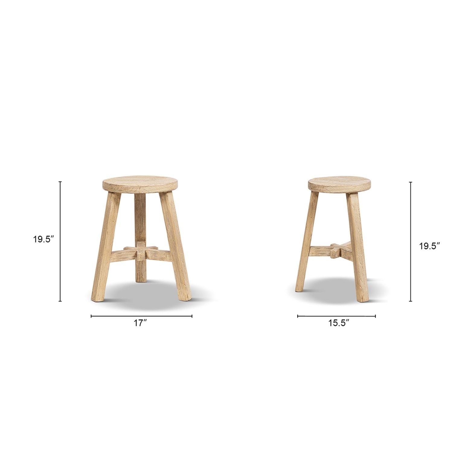 Linden - Round Stool - Light Brown