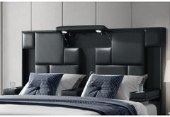 Oscar - King Bed No Wood Trim - Black