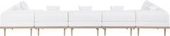 Laguna - 7 Piece Resilient Water Resistant Fabric 142" Upholstered Outdoor Patio Modular Sectional