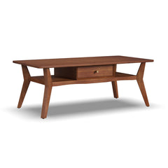 Ludwig - Occasional Rectangular Coffee Table With Drawer - Dark Brown