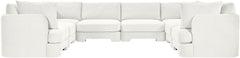 Hammond - Velvet Performance Fabric Upholstered 8 Piece U-Shaped Sectional