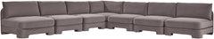 Hammond - Velvet Performance Fabric Upholstered 7 Piece Armless Sectional