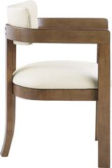 Lavrin - Vegan Leather Upholstered Dining Arm Chair (Set of 2) - Walnut Base