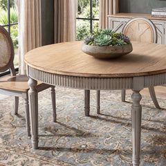 Colette - Round Dining Table - Blue / Gray